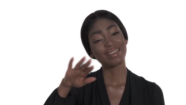 Primer Plano Retrato Una Joven Mujer Dudando Dudando Persona Desequilibrada — Vídeos de Stock