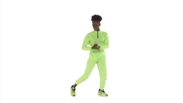 Femme Africaine Dansant Dans Style Hip Hop Corps Rythmiquement Mouvement — Video