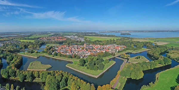 Панорама Воздуха Традиционного Города Наарден Нидерландах — стоковое фото