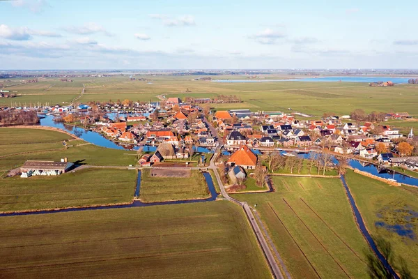 Aerial Village Gaastmeer Friesland Netherlands — Stock Photo, Image