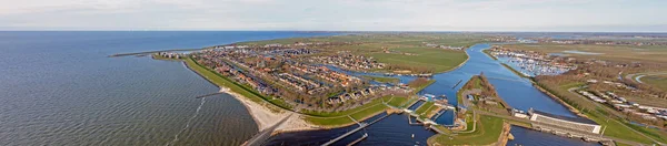 Panorama Aéreo Cidade Stavoren Nos Países Baixos — Fotografia de Stock