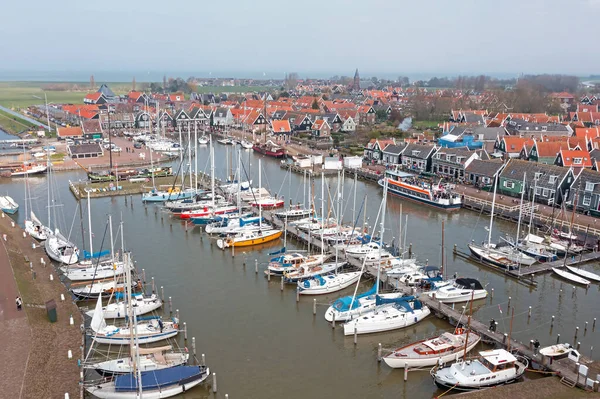 Aérien Village Historique Port Marken Aux Pays Bas — Photo