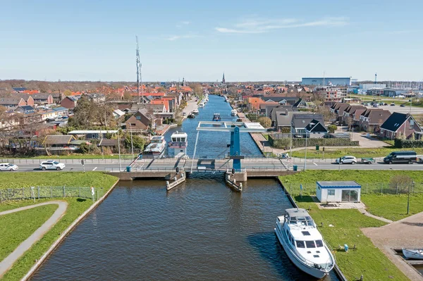 Aerial City Lemmer Friesland Netherlands — Stock Photo, Image