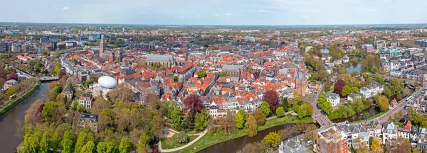 Panorama Aéreo Ciudad Zwolle Los Países Bajos —  Fotos de Stock