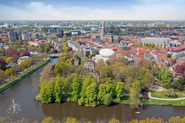 Vzduch Města Zwolle Nizozemsku — Stock fotografie