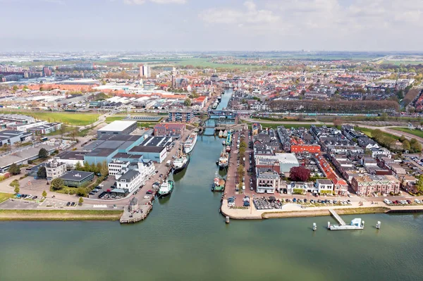 Luftaufnahme Von Der Stadt Maassluis Den Niederlanden — Stockfoto