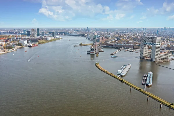 Luftaufnahme Der Stadt Amsterdam Auf Der Den Niederlanden — Stockfoto