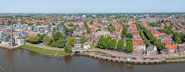 Aerial Panorama Historical City Gouda Netherlands — Stock Photo, Image