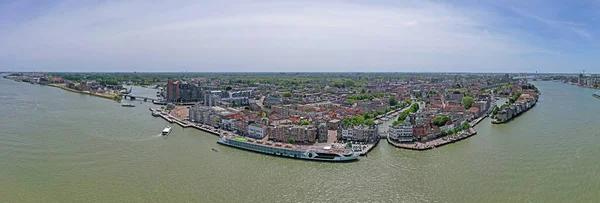 Панорама Воздуха Исторического Города Дордрехт Zuid Holland Нидерланды — стоковое фото