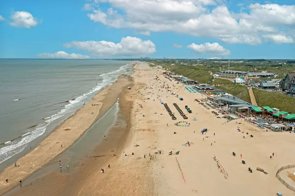 Luftaufnahme Vom Strand Von Julianadorp Den Niederlanden — Stockfoto