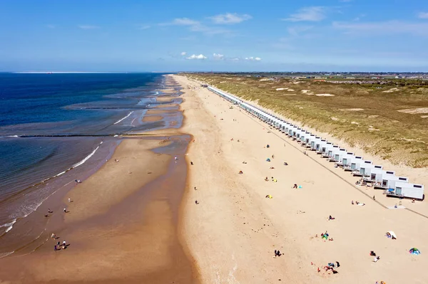 Luftaufnahme Vom Strand Von Julianadorp Den Niederlanden — Stockfoto