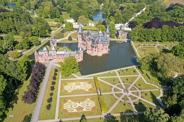 Aerial Castle Haar Nei Paesi Bassi — Foto Stock
