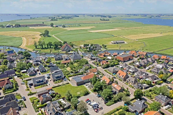 Aerial Little Village Gaastmeer Friesland Netherlands — Stock Photo, Image
