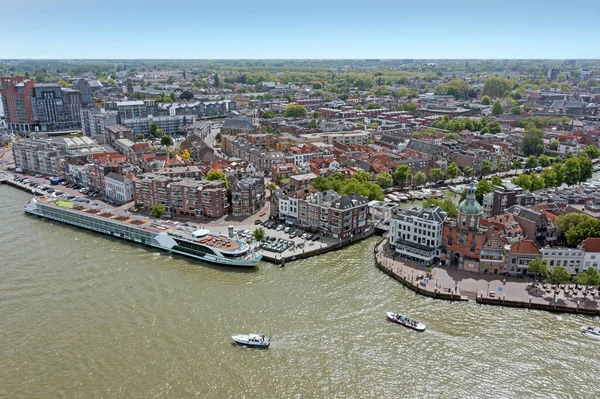 Légi Felvétel Dordrecht Történelmi Várostól Hollandiában Zuid Hollandiában — Stock Fotó