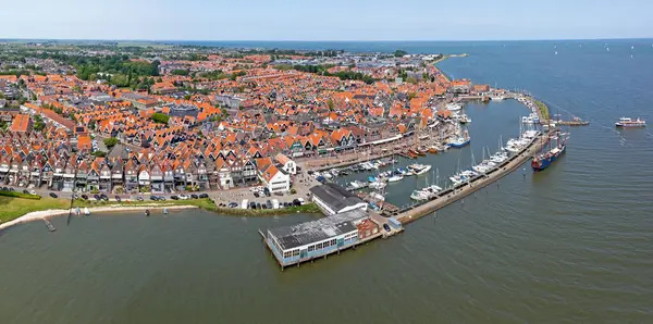 Letecké Panorama Historického Města Volendam Noord Holandsku Nizozemsko — Stock fotografie