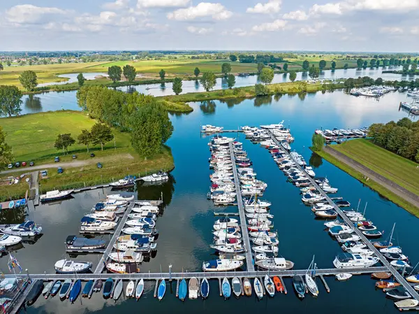 Aerial Harbor Heusden Netherlands — Stock Photo, Image