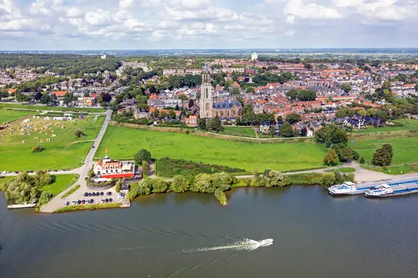 Aerial Historical City Rhenen Netherlands — Stock Photo, Image
