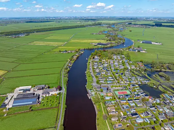 Aerial River Vecht Netherlands Royalty Free Stock Images
