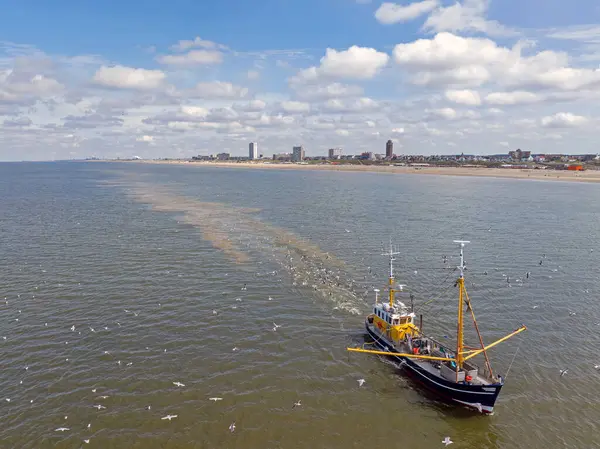 Hollanda Daki Zandvoort Aan Zee Sahilinden Önce Kuzey Denizi Ndeki Telifsiz Stok Fotoğraflar