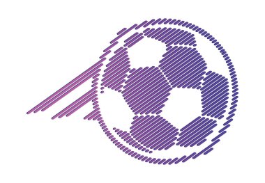 Işıklı neon düğmedeki parlak futbol topu. Esalat, oyun, gençlik görselleri, spor teknolojisi veya eğlenceli dijital markalaşma için enerji gradyan simgesi.