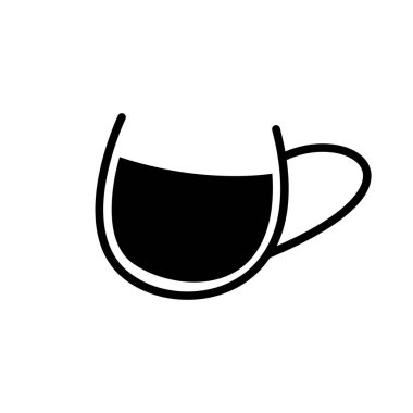 kahve fincanı vektör çizim şablonu