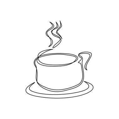 Sıcak çay fincanı çizimi