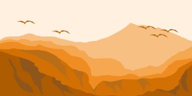 vektör dağ simgesi, düz biçim