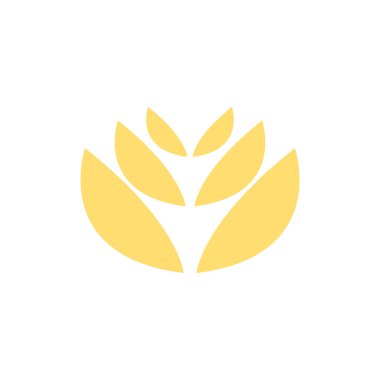 Buğday simgesi logo tasarım şablonu