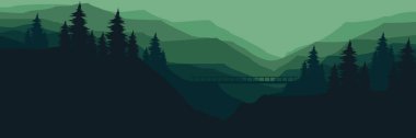 Karanlık dağlar ve orman