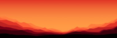 abstract colorful mountains landscape generative art background illustration