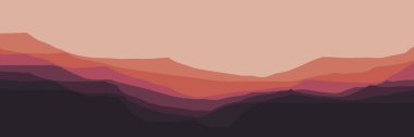 soyut renkli çizgili dağlar üretken sanat arkaplan illüstrasyonu, vektör