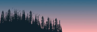 abstract background with trees and mountains