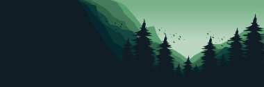 abstract background with trees and mountains