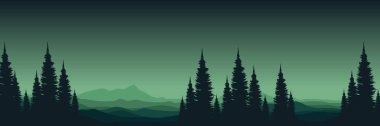 Manzara orman. Vektör çizim