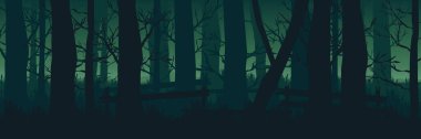 Ağaçlı karanlık orman arkaplanı