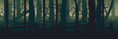 Karanlık bir gecede karanlık bir orman