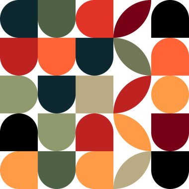 Renkli geometrik şekiller ile Seamless Modeli