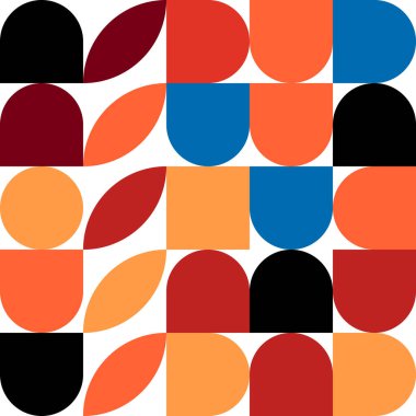 Renkli şekilli soyut geometrik desen