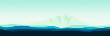 Dağların ve tepelerin vektör çizimi