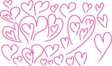 vektör kalp şekli simgesi çizimi