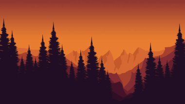 Dağların vektör çizimi