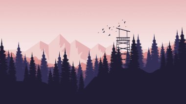 Dağlı ve ağaçlı orman