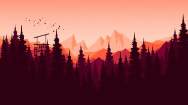 Orman ve dağ manzarası