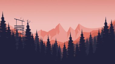 dağ manzarası çizimi