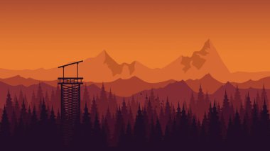 dağ manzarası. vektör çizim.