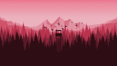 Ağaçlı soyut arkaplan