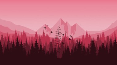 Sabah ormanı. vektör sanatı