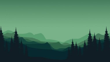 Dağlı soyut yaratıcı manzara