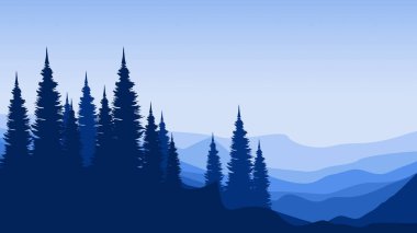 Dağlardaki soyut manzara