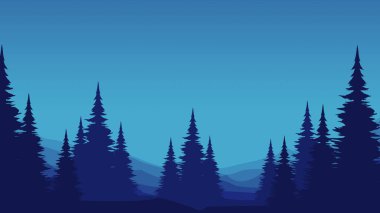 Orman geceleri dağlarda